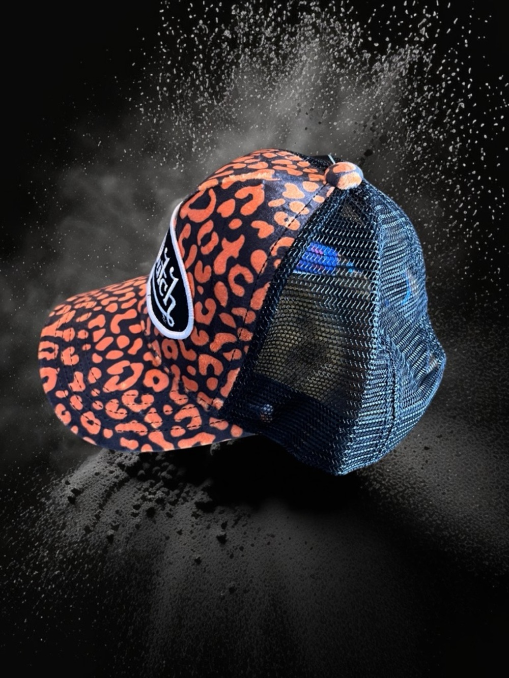 Von Dutch Trucker Hat Orange Leopard Cheetah Print Y2K Mesh Snapback ⚡🌶️✨ - Picture 5 of 13